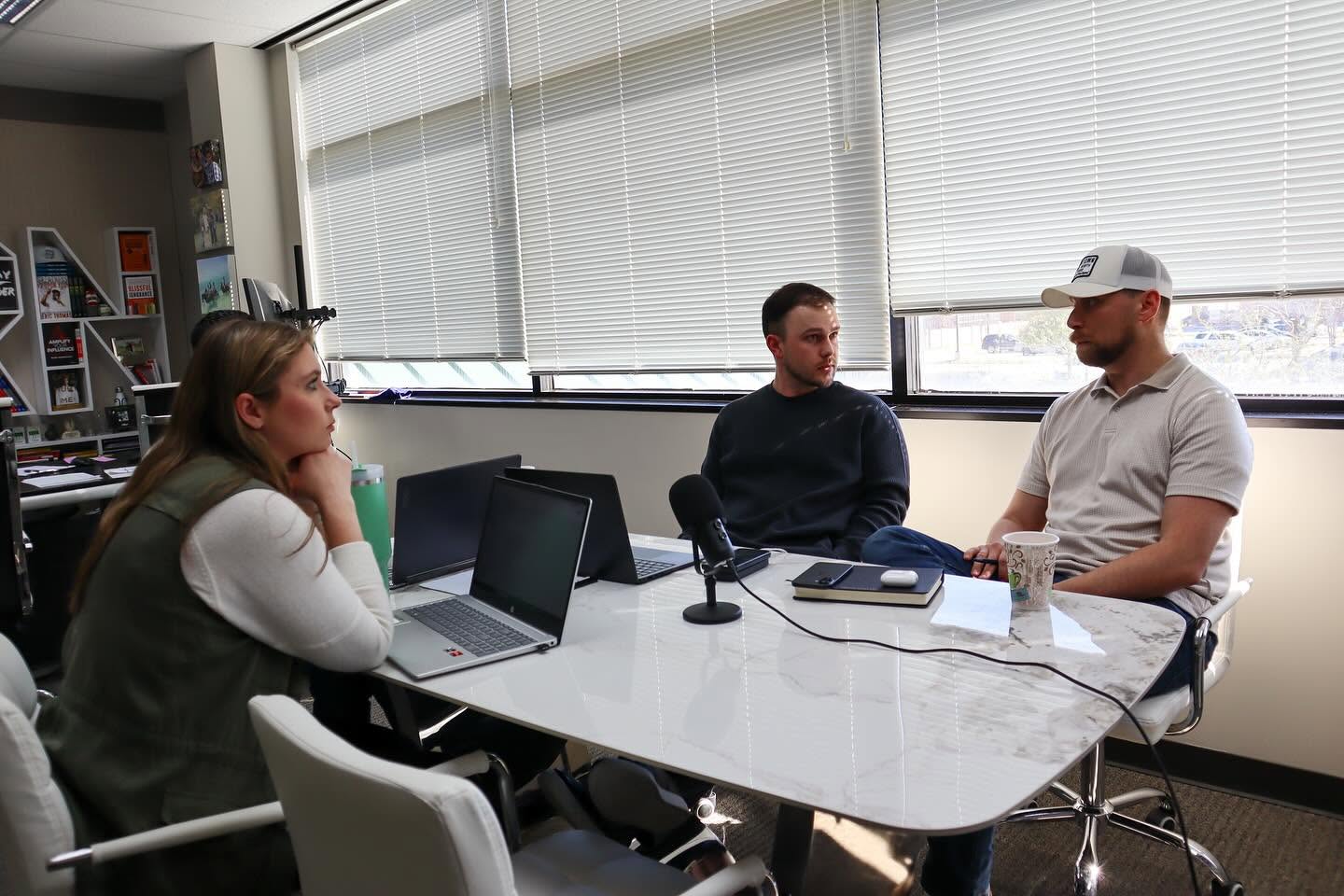 Matt meeting with clients